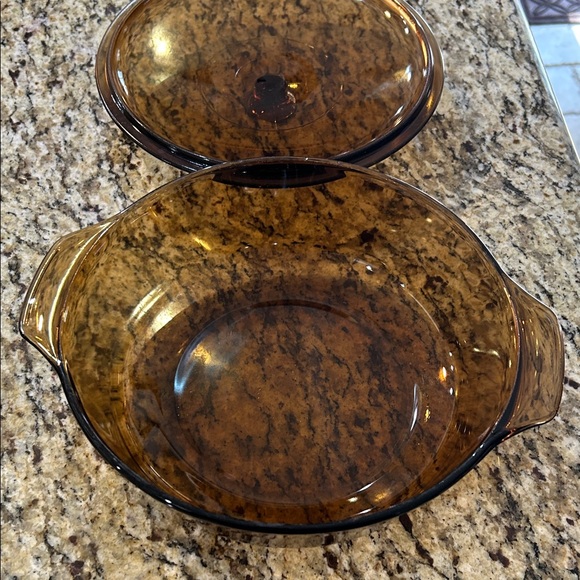 Vintage #438 Anchor Hocking Amber Glass Casserole Dish with Lid - Picture 6 of 15